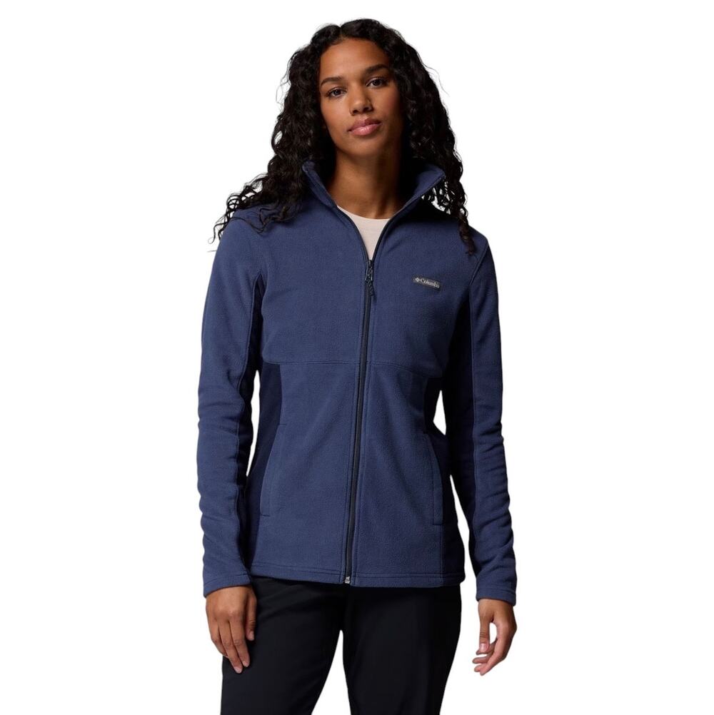 Columbia Basin Trail III Full Zip Color Block Fleece Jacket Womens Navy XS NWT